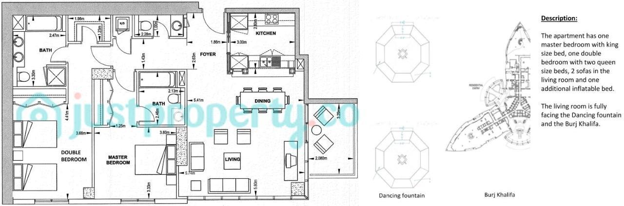 Elite Royal Apartment - Full Burj Khalifa & Fountain View - Pearl 迪拜 外观 照片